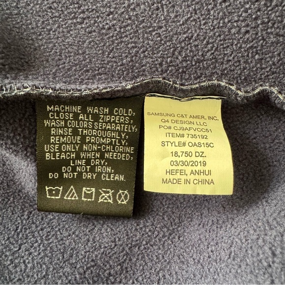 Boys Snozu Navy Zip Front Hooded Rain Jacket Size Large 14/16 - Picture 9 of 10